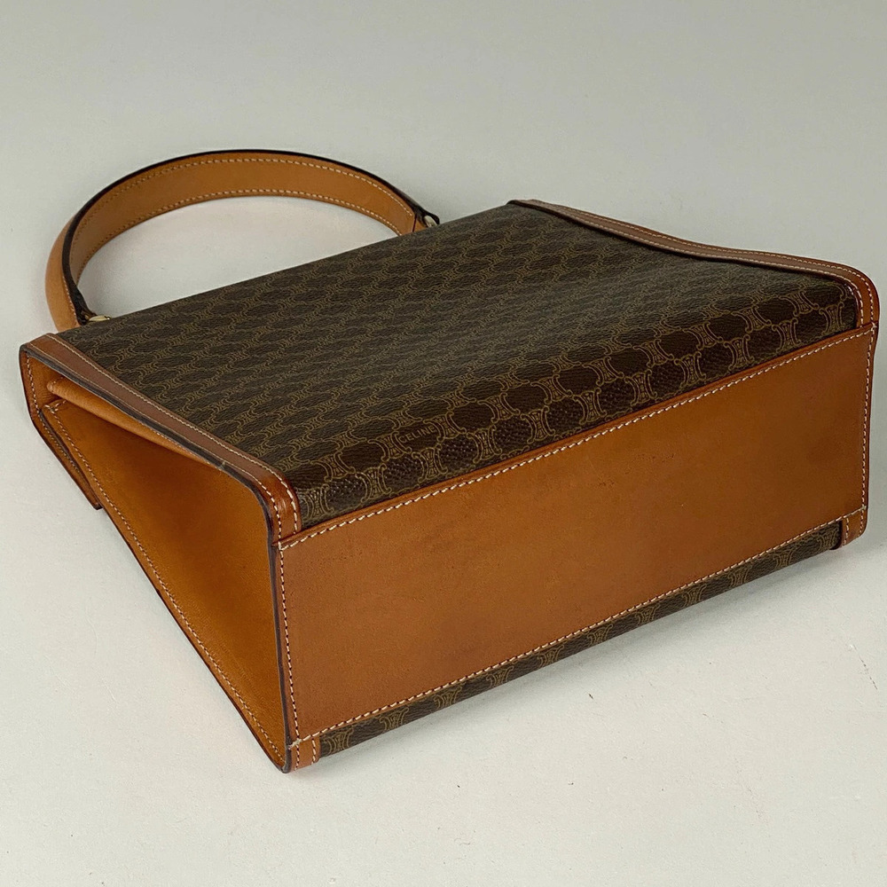 Celine all handbag brown over bag canvas tote logo Macadam